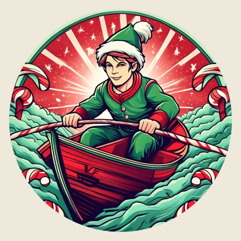 Aviron de lutin de Noël