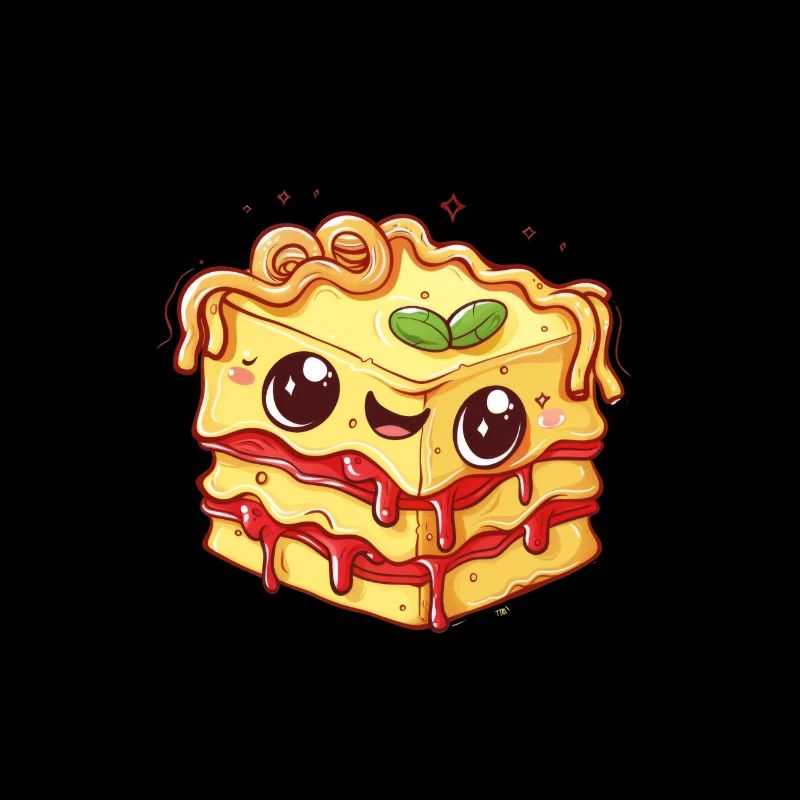 Lasagna with face
