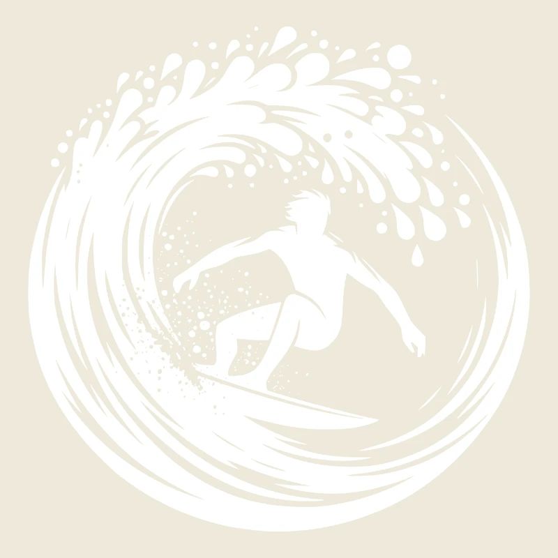 Planche de surf à vagues et surfeur dans le tunnel à vagues