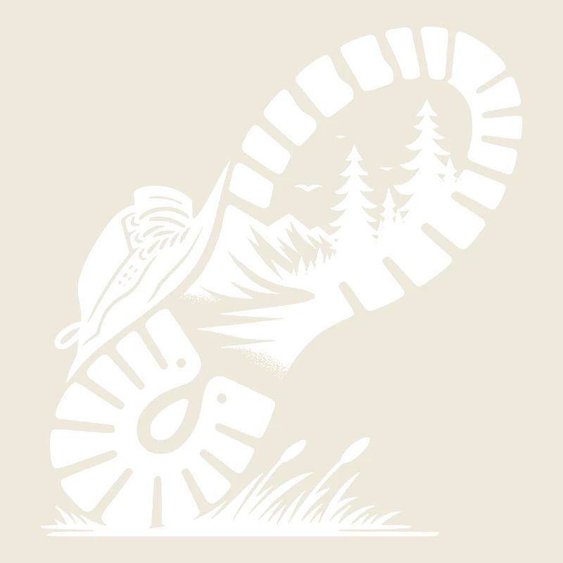 Hiking boots with nature profile for hikers