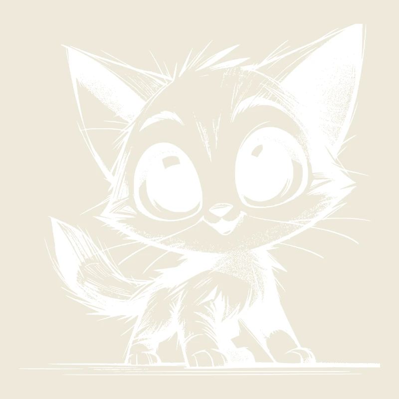 Chat mignon bébé dessin au crayon