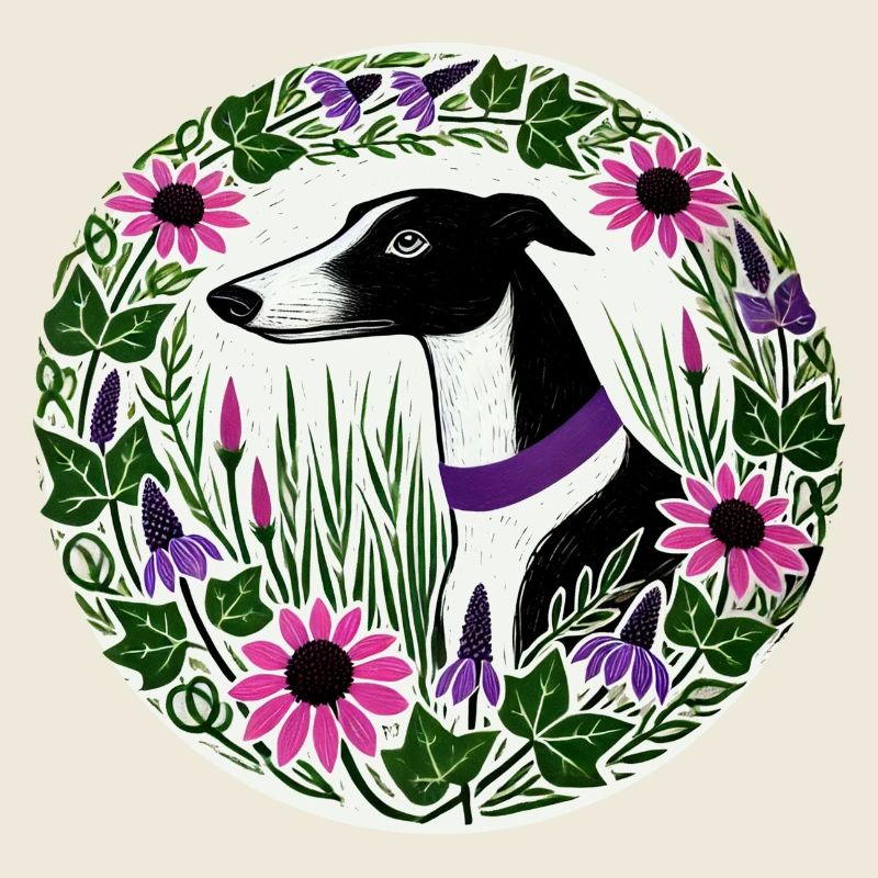 Black and White Greyhound
