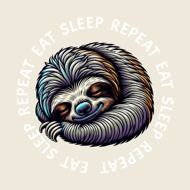 Faultier Eat Sleep Repeat