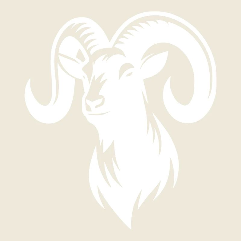 bouc avec d’énormes cornes