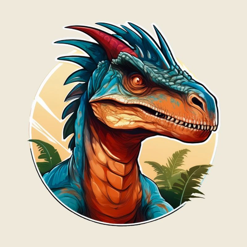 Wild angry dinosaur raptor motivational sport