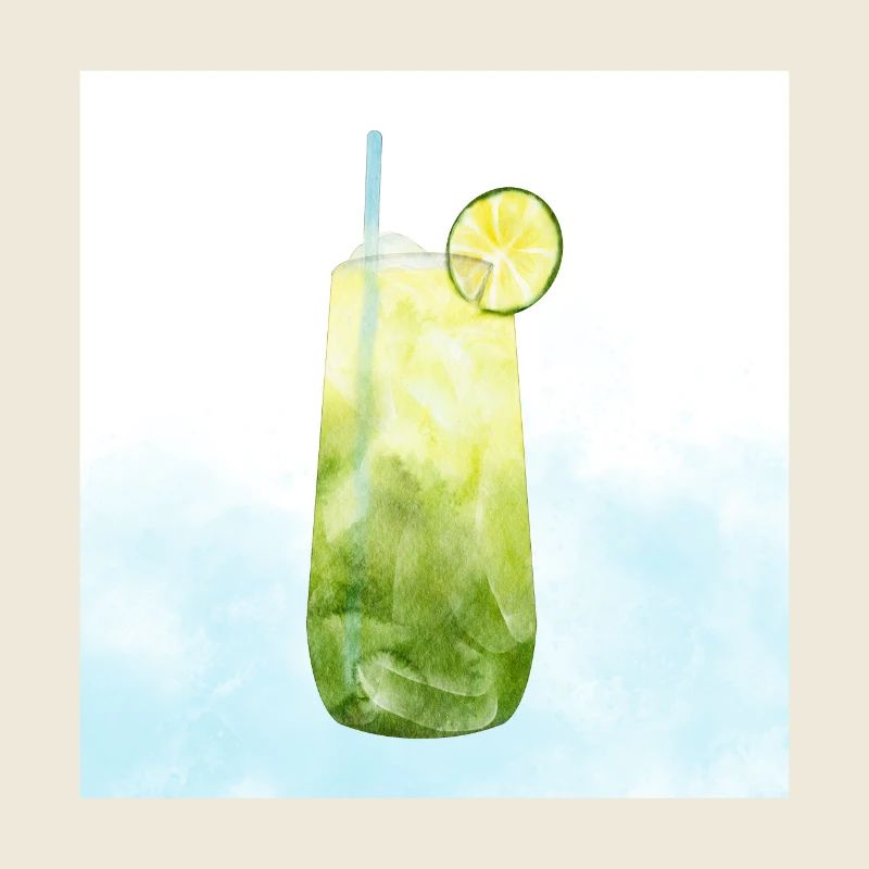 Refreshing Lime Cocktail Art
