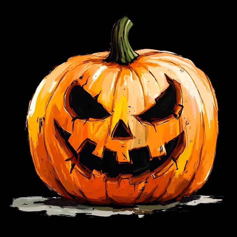 Pumpkin with grimace: The spooky Halloween decoration