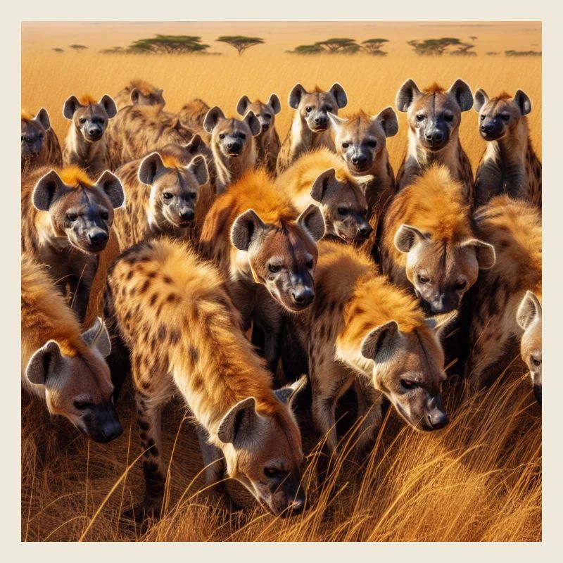 Hyänen in der Savanne