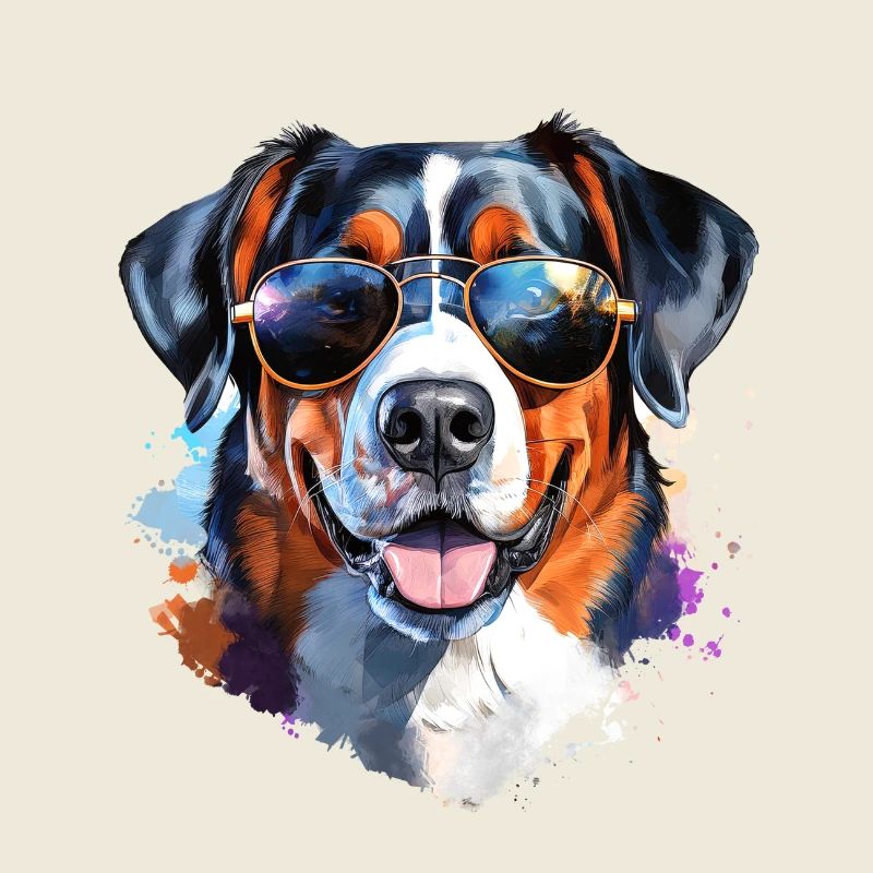 Entlebucher avec lunettes de soleil