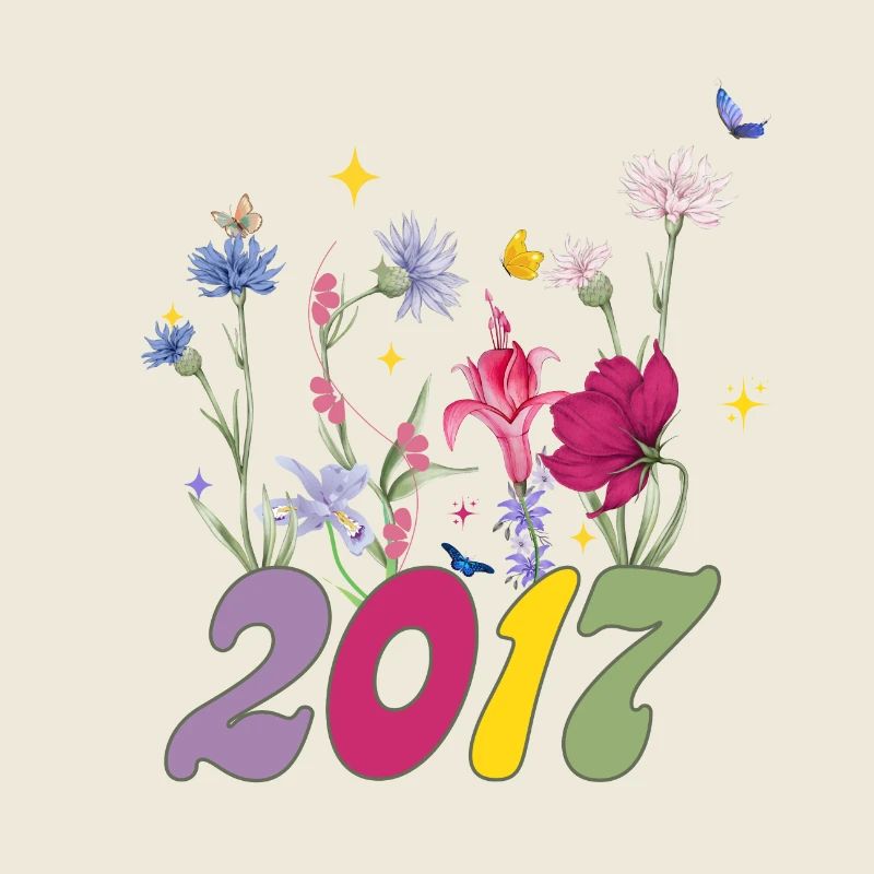 Année de naissance 2017 fleurs sauvages