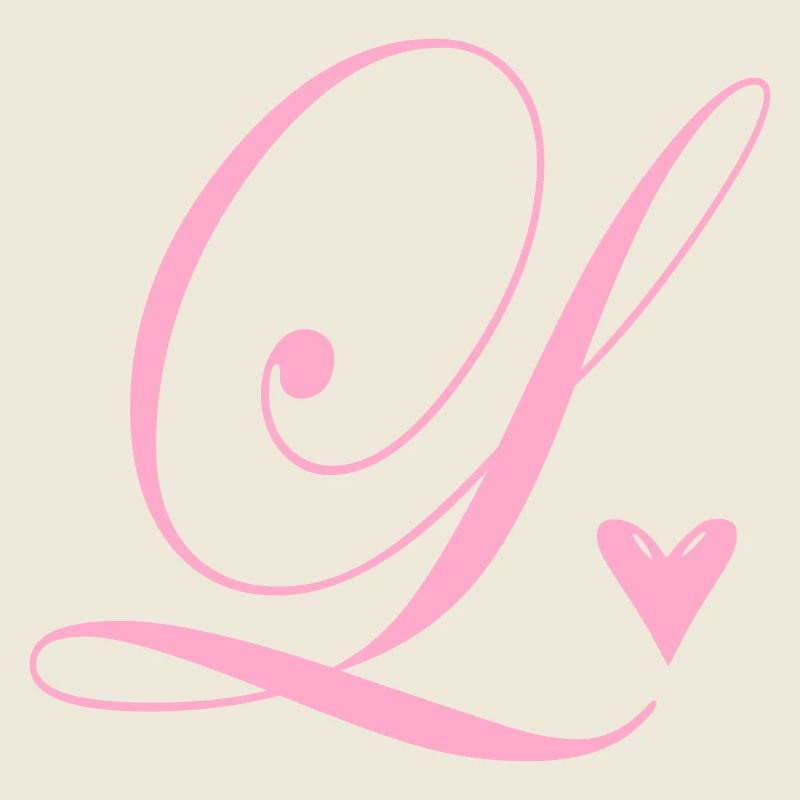 Monogram L Heart Vine