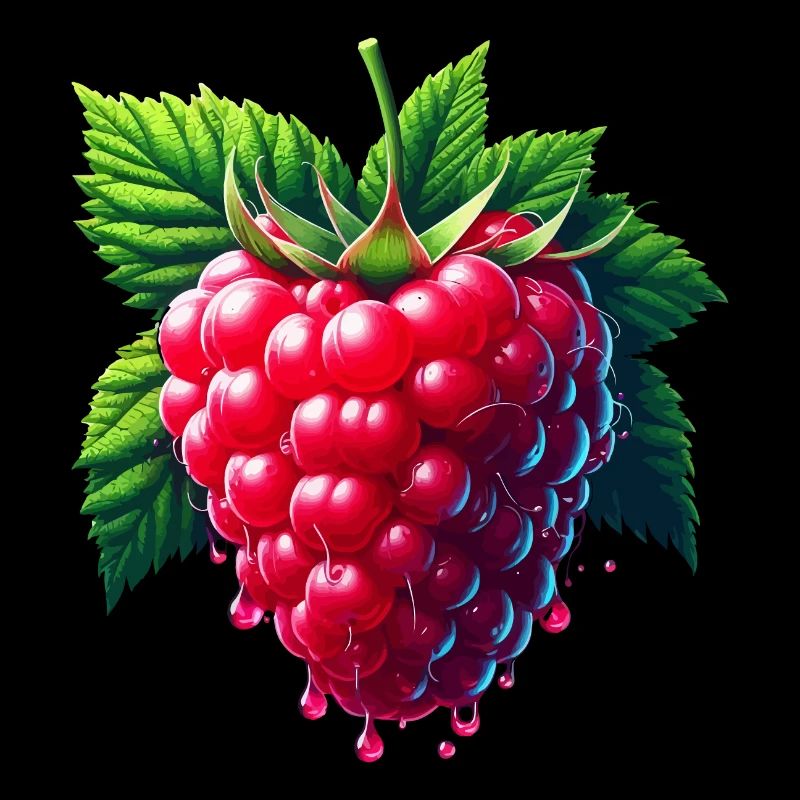 Runny leafy raspberry
