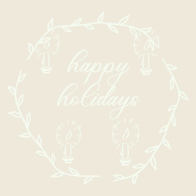 Advent Advetskranz Happy Holidays