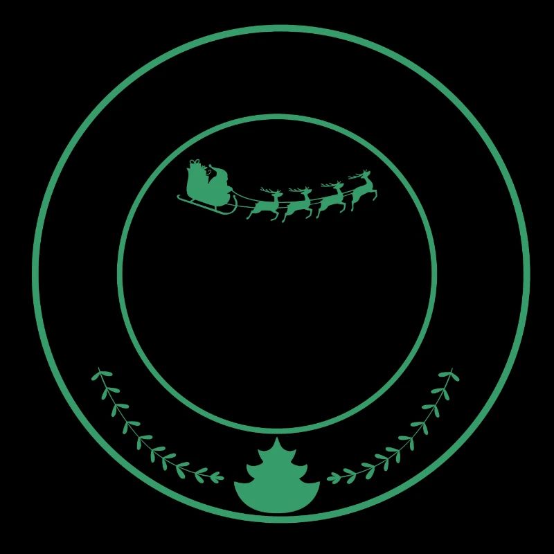 Christmas Christmas Tree Reindeer Circle