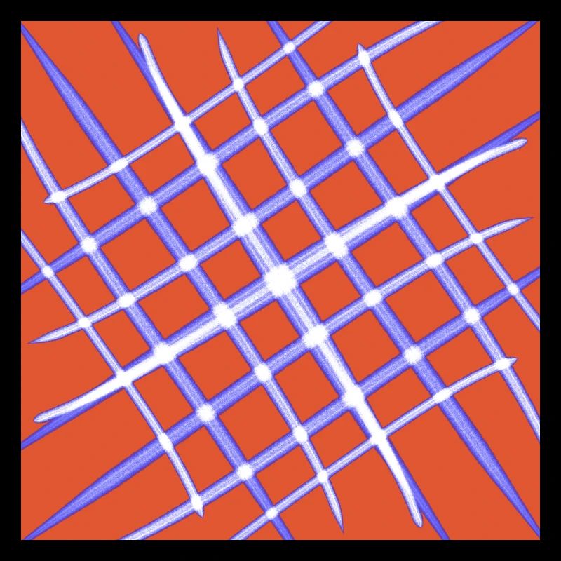 Motif de grille en blanc et bleu