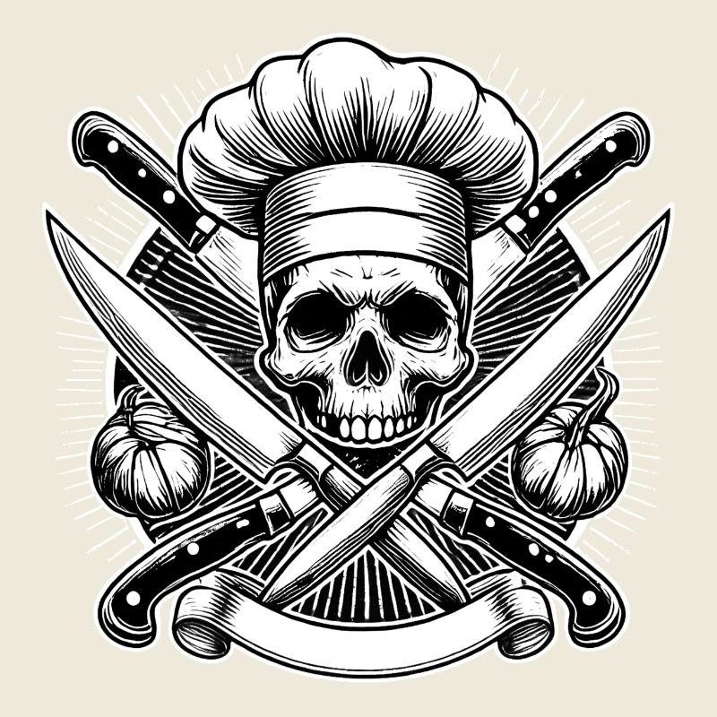 Küchenchef Totenkopf Logo
