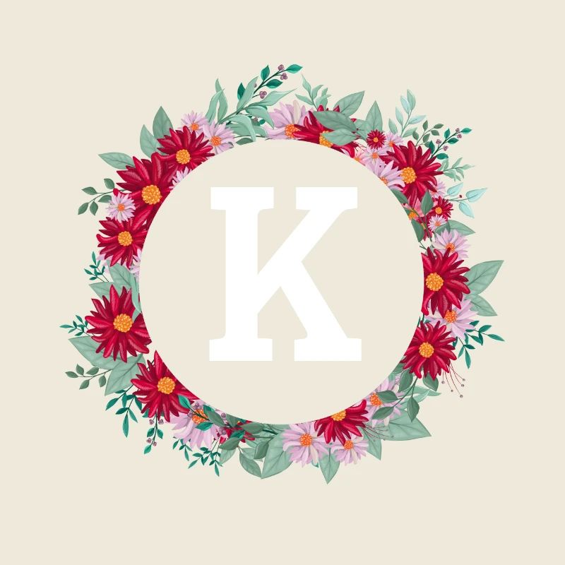 Buchstabe k Blumenkrone