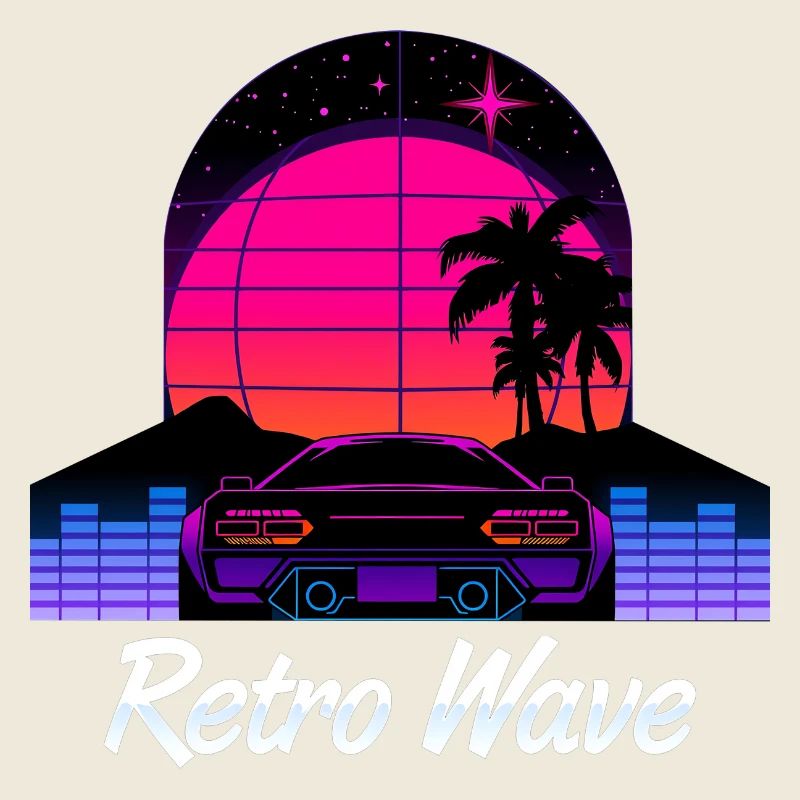 “Retro Wave” Synthwave desing