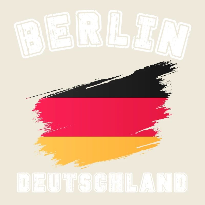 Berlin Deutschland - Pinselstrich Flaggen-Design