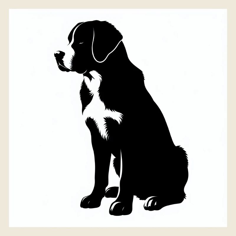 Schwarze Silhouette GSS sitzend