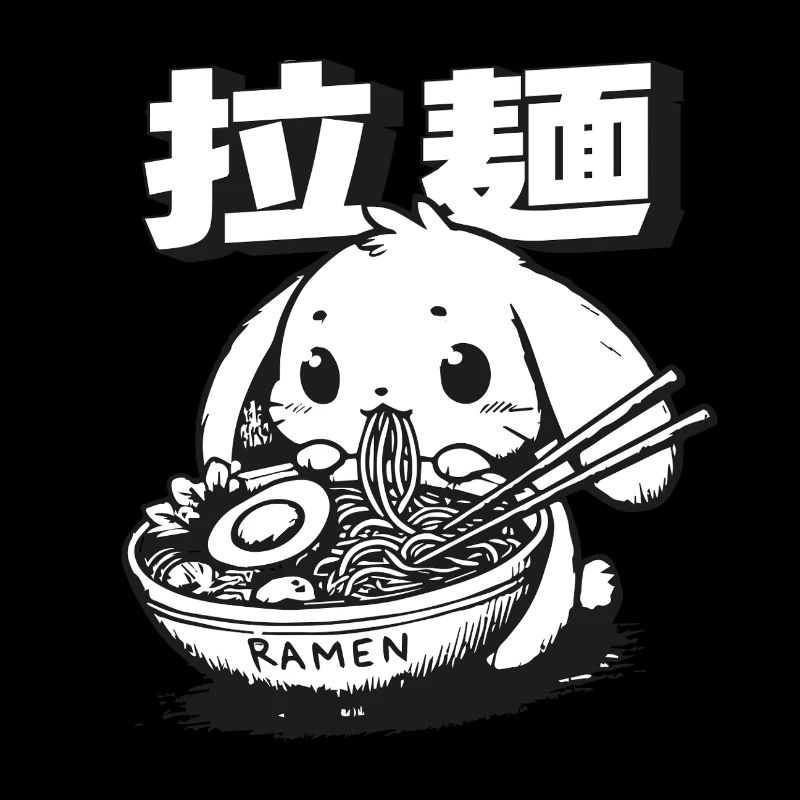 Cute Ramen Bunny Merch