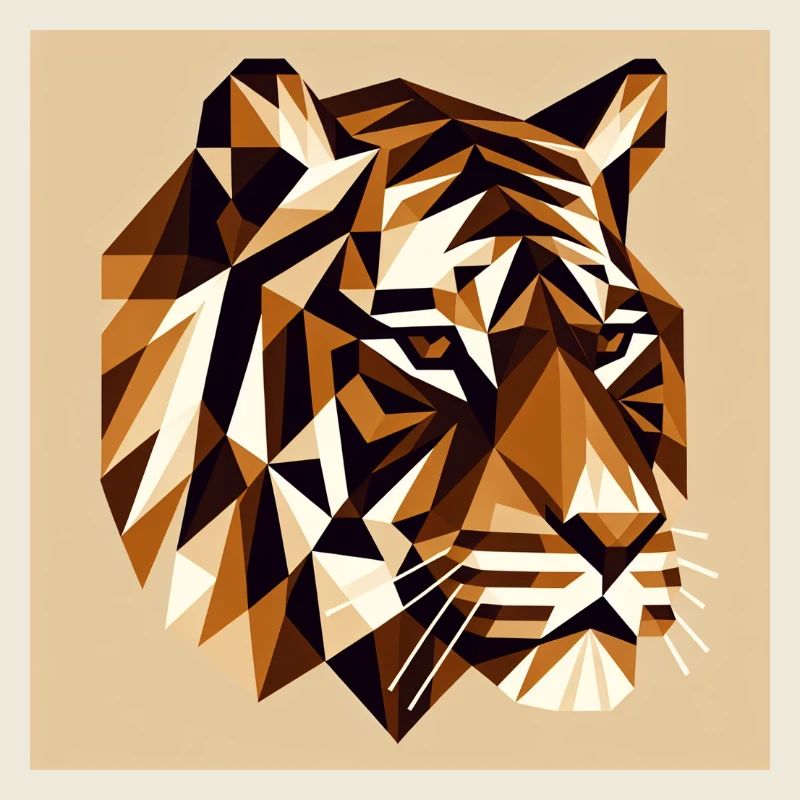 Geometric Tiger Image