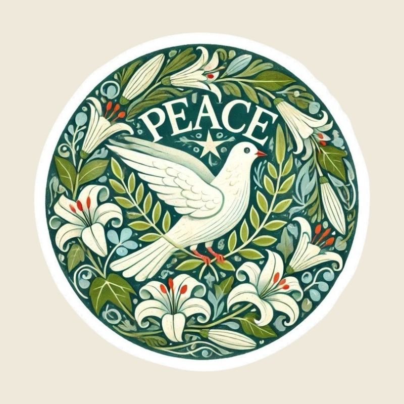 Peace Statement mit Friedenstaube