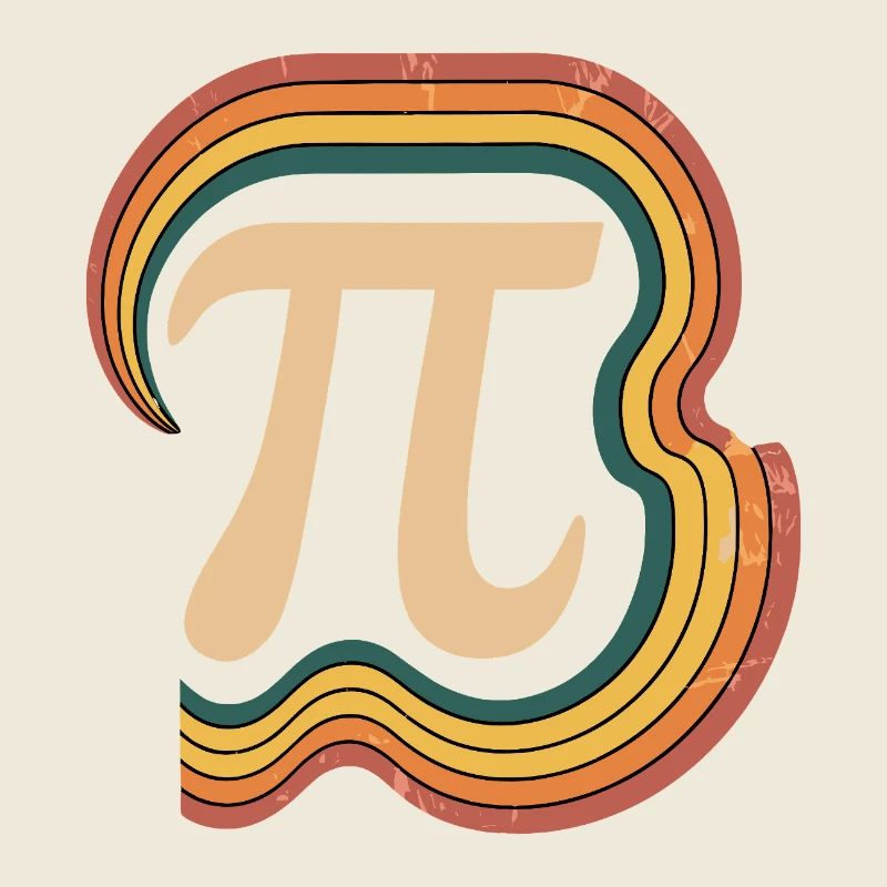 Conception rétro de symbole Pi pour Pi Tag