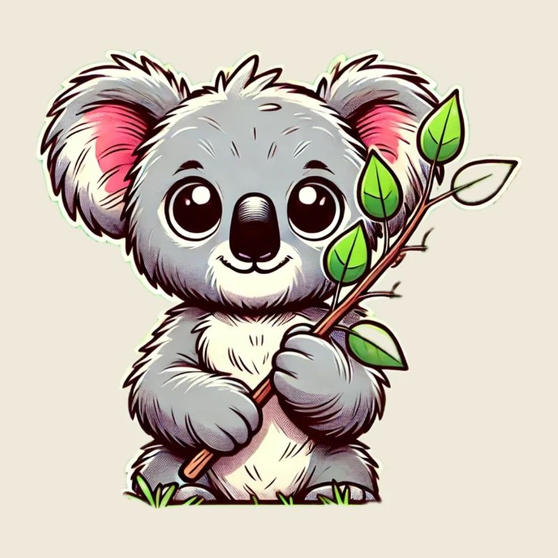 Koala mit Eukalyptus