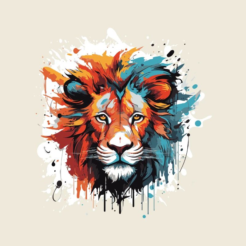 Löwe Tier Pop Art Kopf