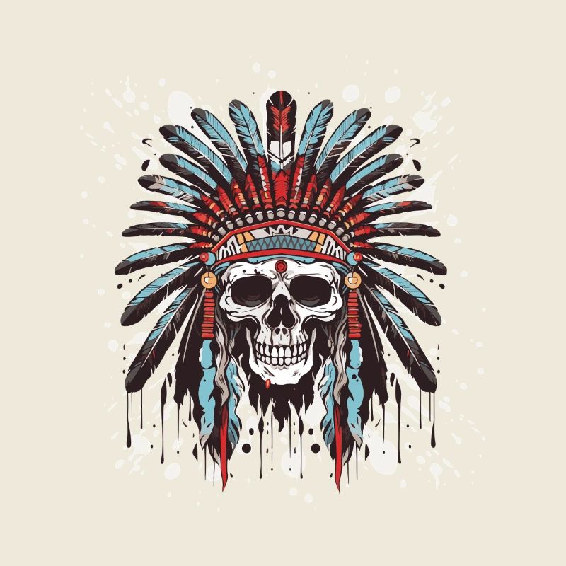 Apache Totenkopf Indianer