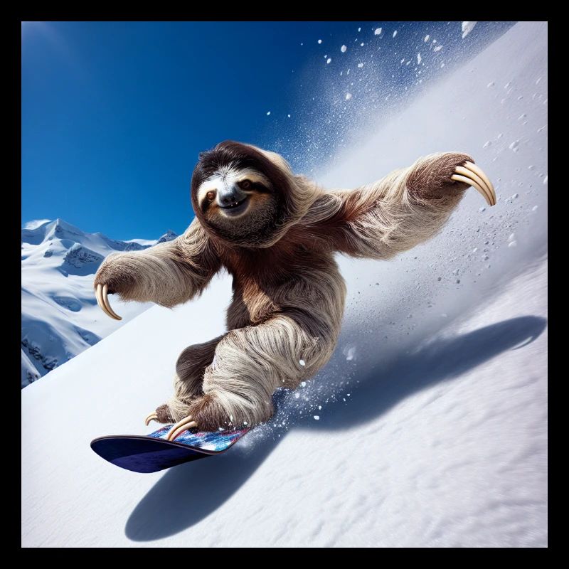 Sloth Wanderer Snowboarder