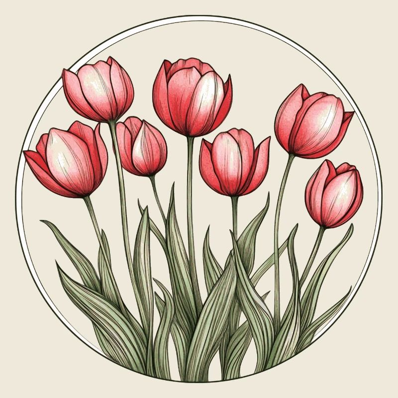 Cercle de tulipes