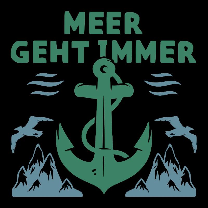 Schiffanker Anker Nordsee Spruch Geschenk See
