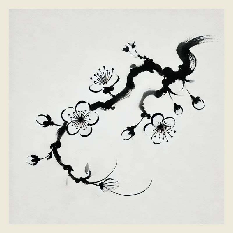 Minimalist cherry blossom image