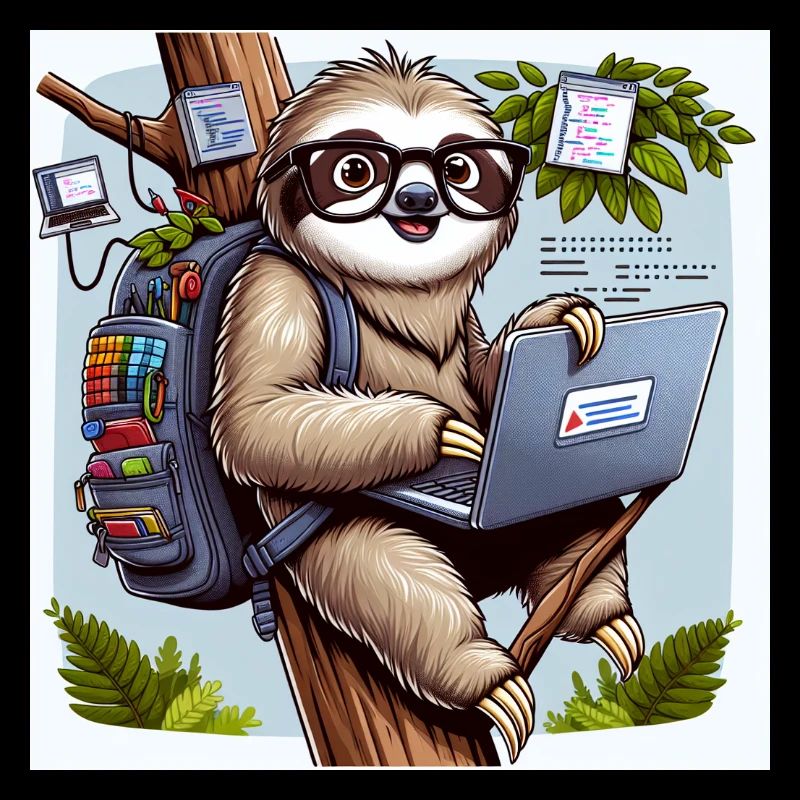 Faultier Wanderer Digitale Nomaden