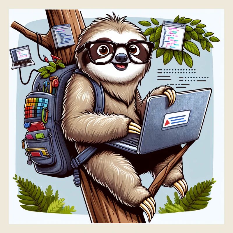 Faultier Wanderer Digitale Nomaden