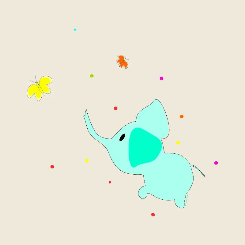 L’éléphant et les papillons
