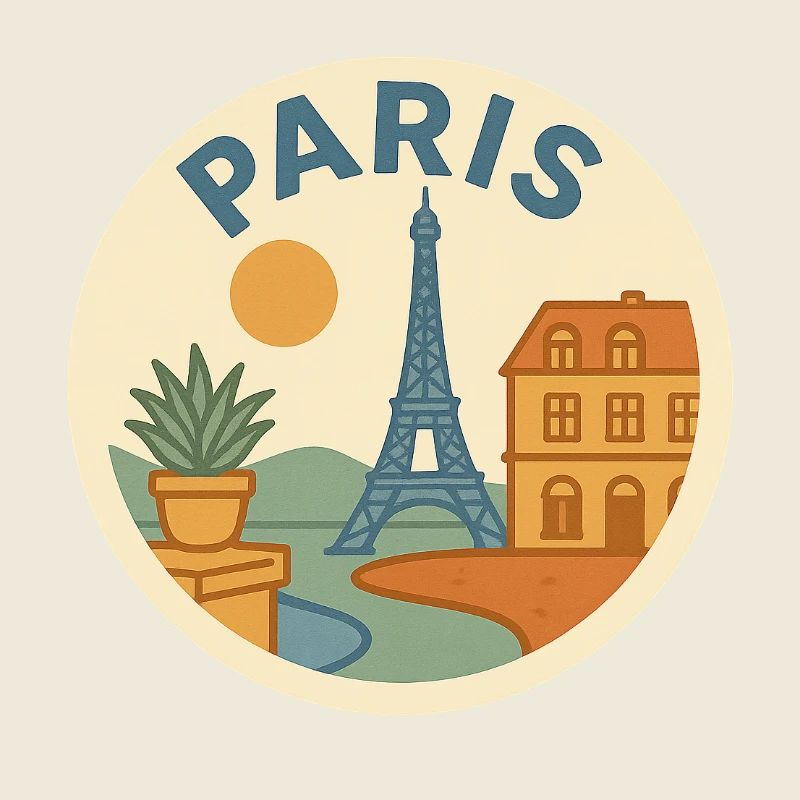 Vintage Paris – Graphique Rétro Tour Eiffel