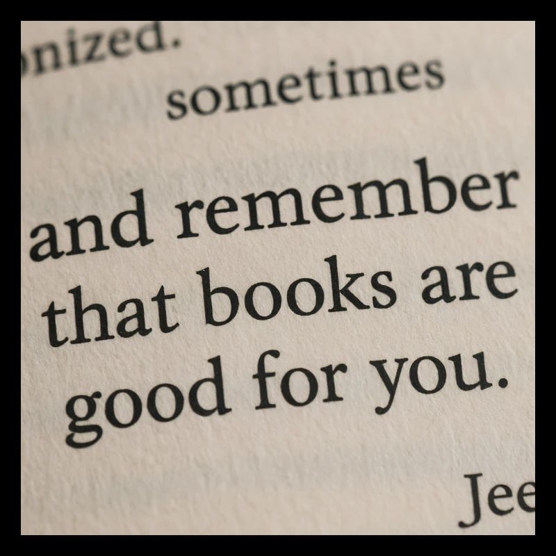 Buchseite - Bücher tun dir gut