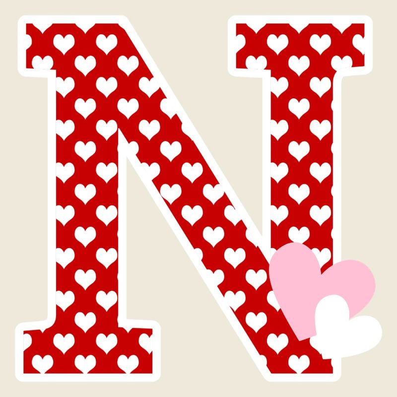 Letter n heart