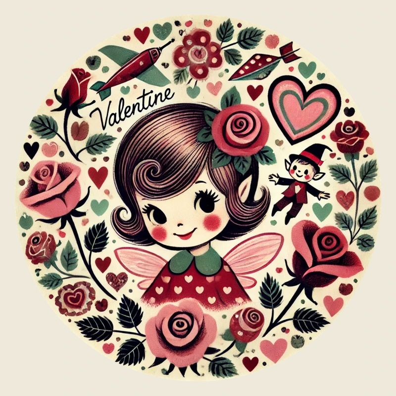 Vintage Valentinstag Fee