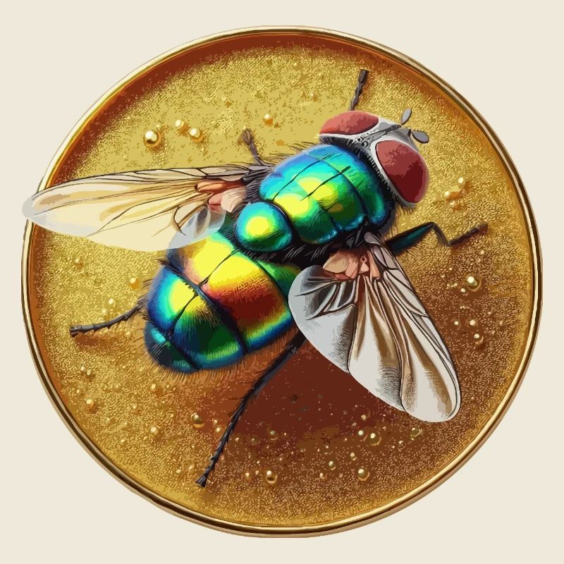 Fliege farbig