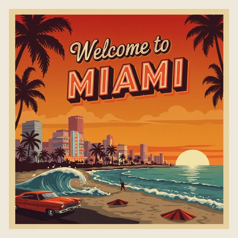 Klassisches Miami Retro Design