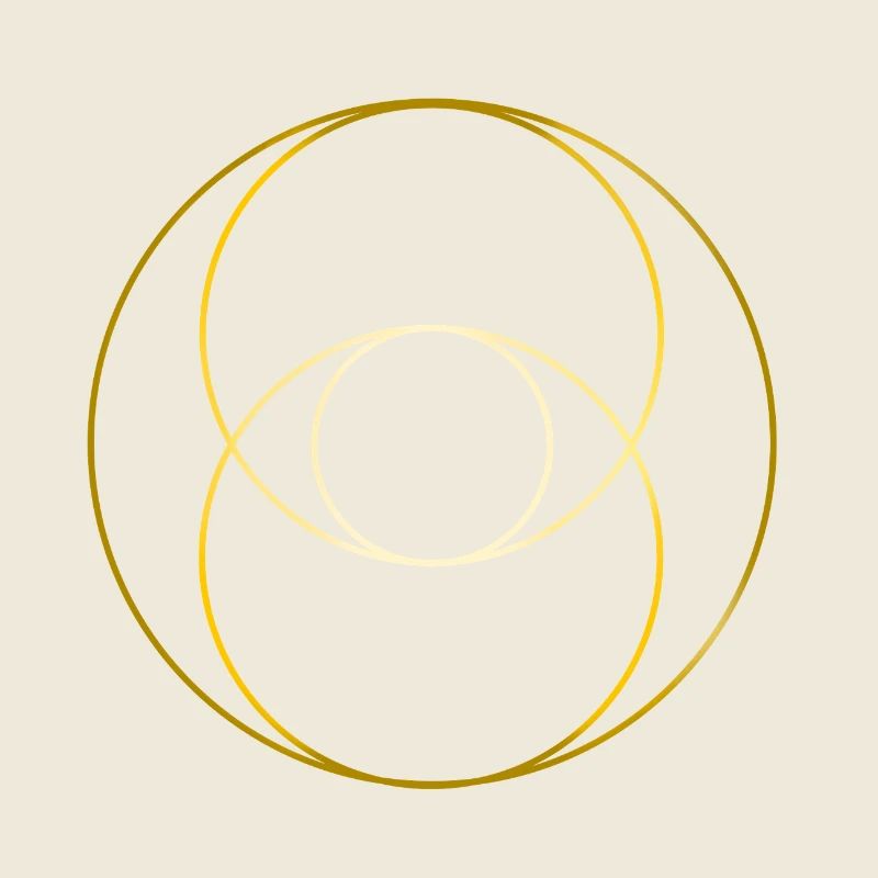 Vesica Piscis - Version Or Dégradé