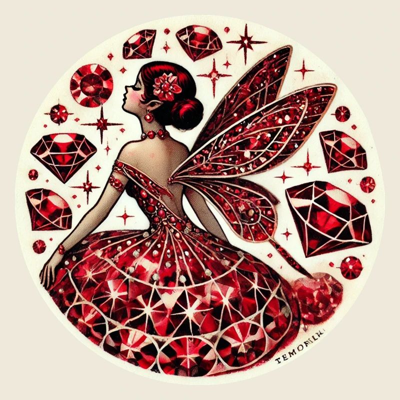 Rubin Fee – Mystischer roter Edelstein Fantasy Design