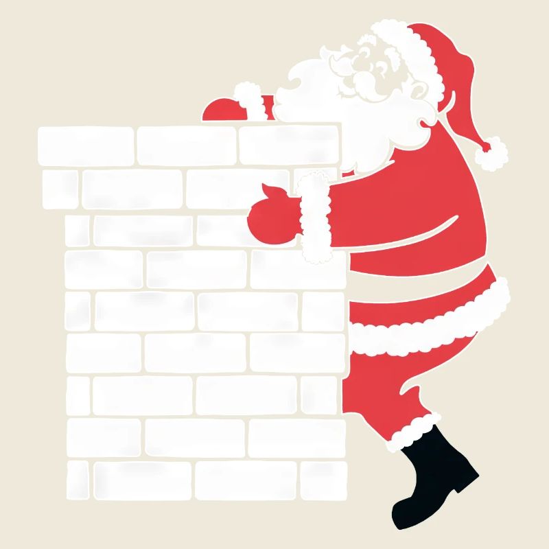 Weihnachtsmann Silhouette Minimalistischer Stil
