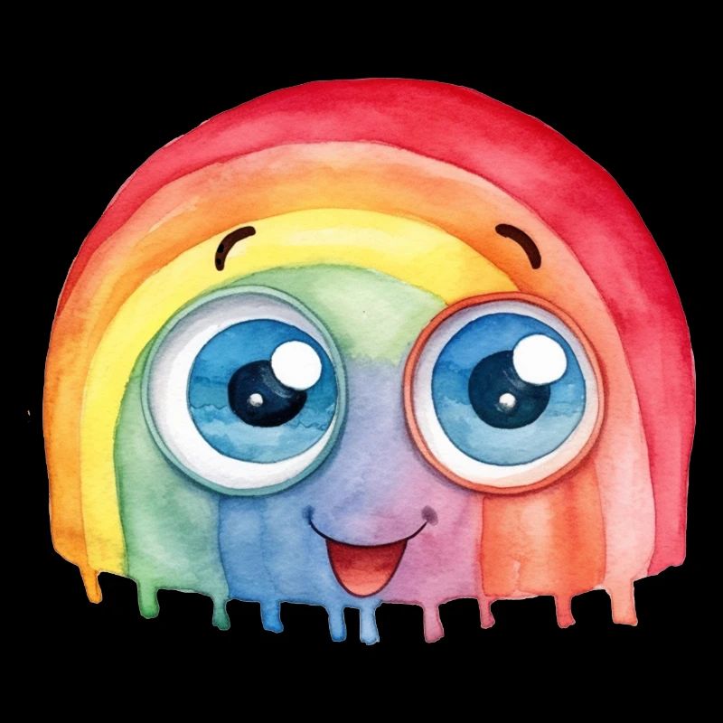 Rainbow Watercolor Drawing