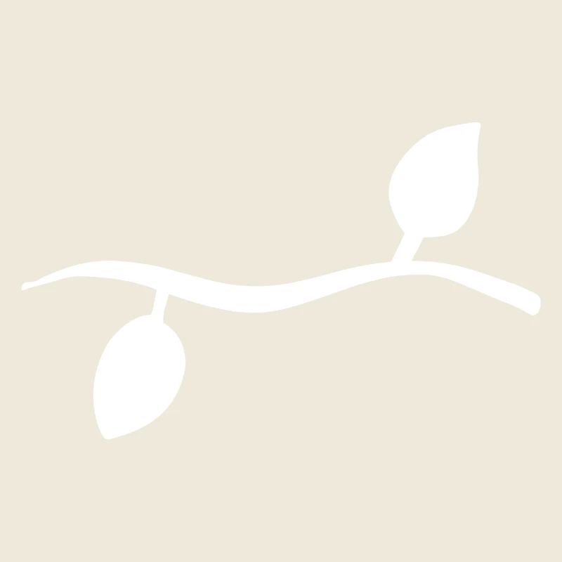 Deux feuilles ligne nature forme