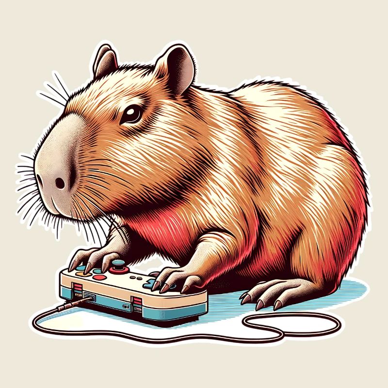 Capybara Gaming Nerd